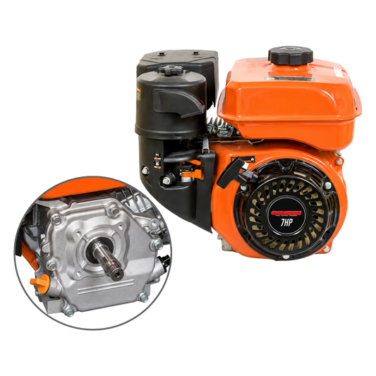 Motor de gasolina 4T de 7 HP MA215 con eje horizontal de 20 mm.