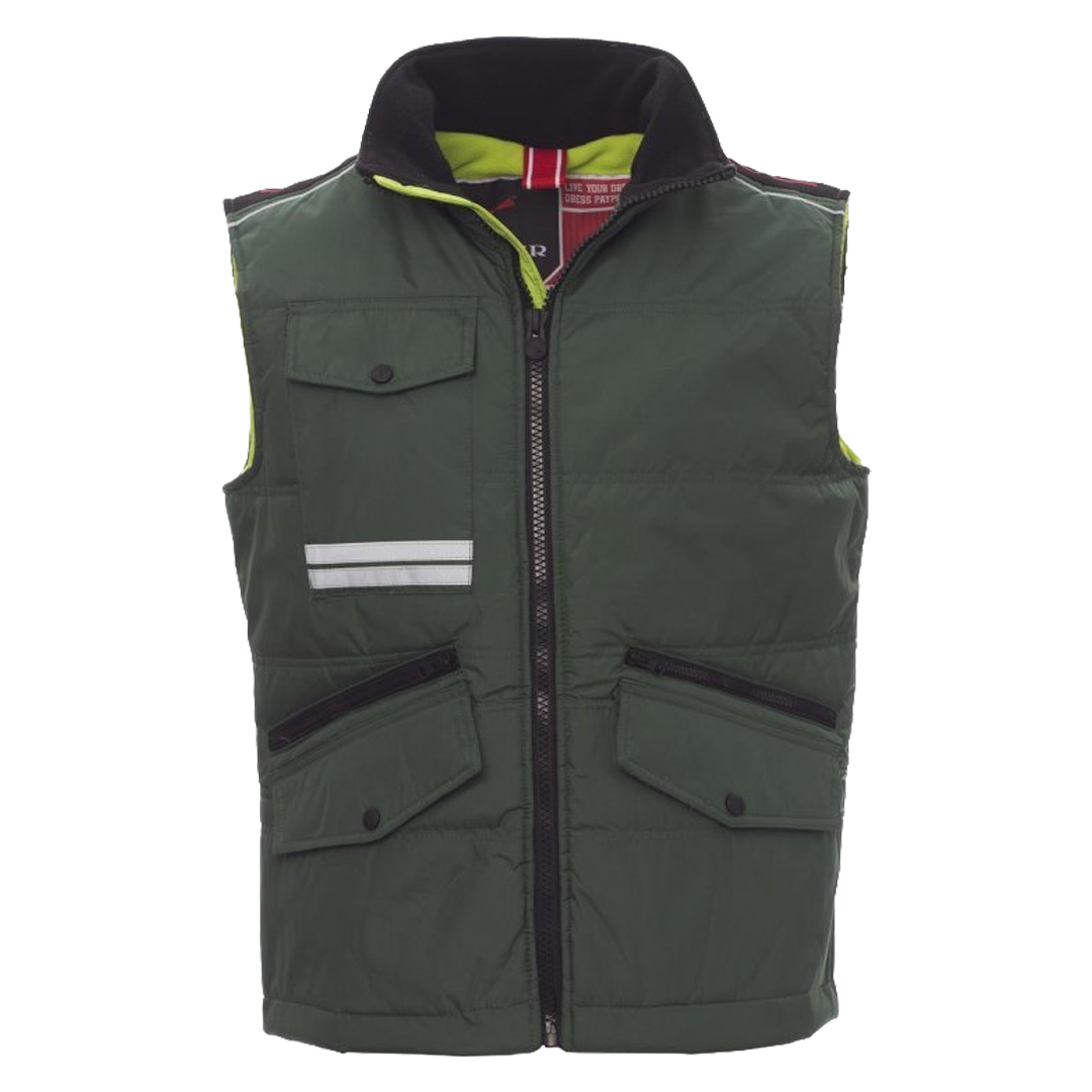 Interior acolchado con forro polar y cremallera para personalización del chaleco Mig 2.0.