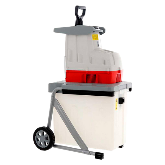 Detalle de la tolva de alimentación y motor de 3000W del biotriturador