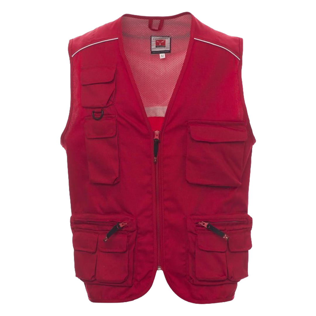 Chaleco laboral de verano multibolsillos modelo Pocket en tejido Twill.