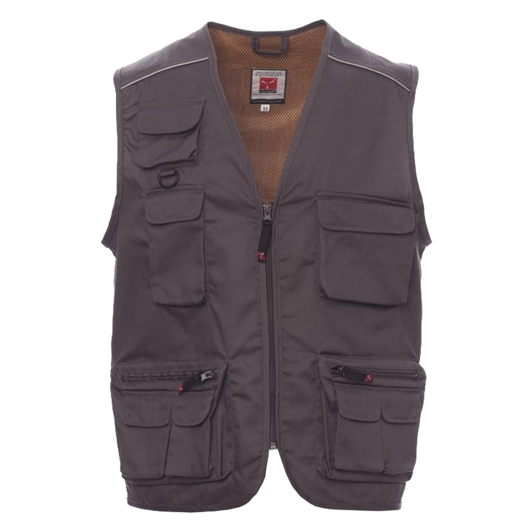 Chaleco laboral de verano multibolsillos modelo Pocket en tejido Twill.