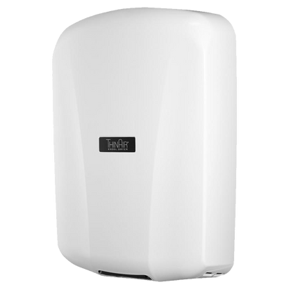 Secamanos ThinAir TA-ABS de alta velocidad con cubierta de plástico ABS, perfil ultradelgado de 10 cm, ideal para baños públicos y espacios de alto tráfico.