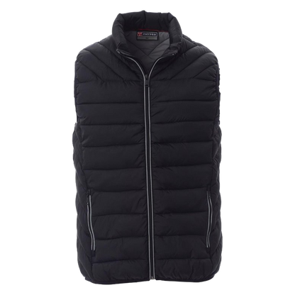 Vista frontal de chaleco termico sin mangas acolchado Time Payper 160 g m2