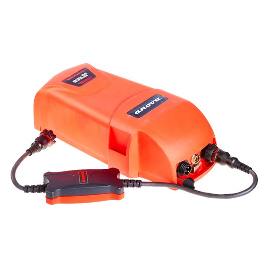Batería de mochila de litio 14Ah TPB14A con arnés ergonómico para poda.