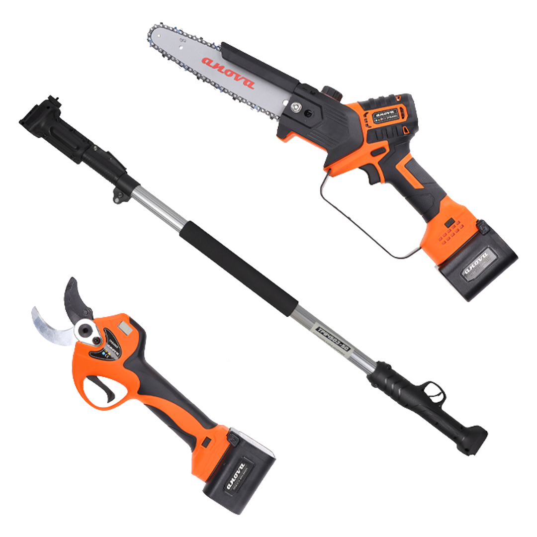 Set de poda inalámbrico Anova TPB4004 con tijera, sierra y pértiga ref TPB4004