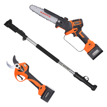 Set de poda inalámbrico Anova TPB4004 con tijera, sierra y pértiga ref TPB4004
