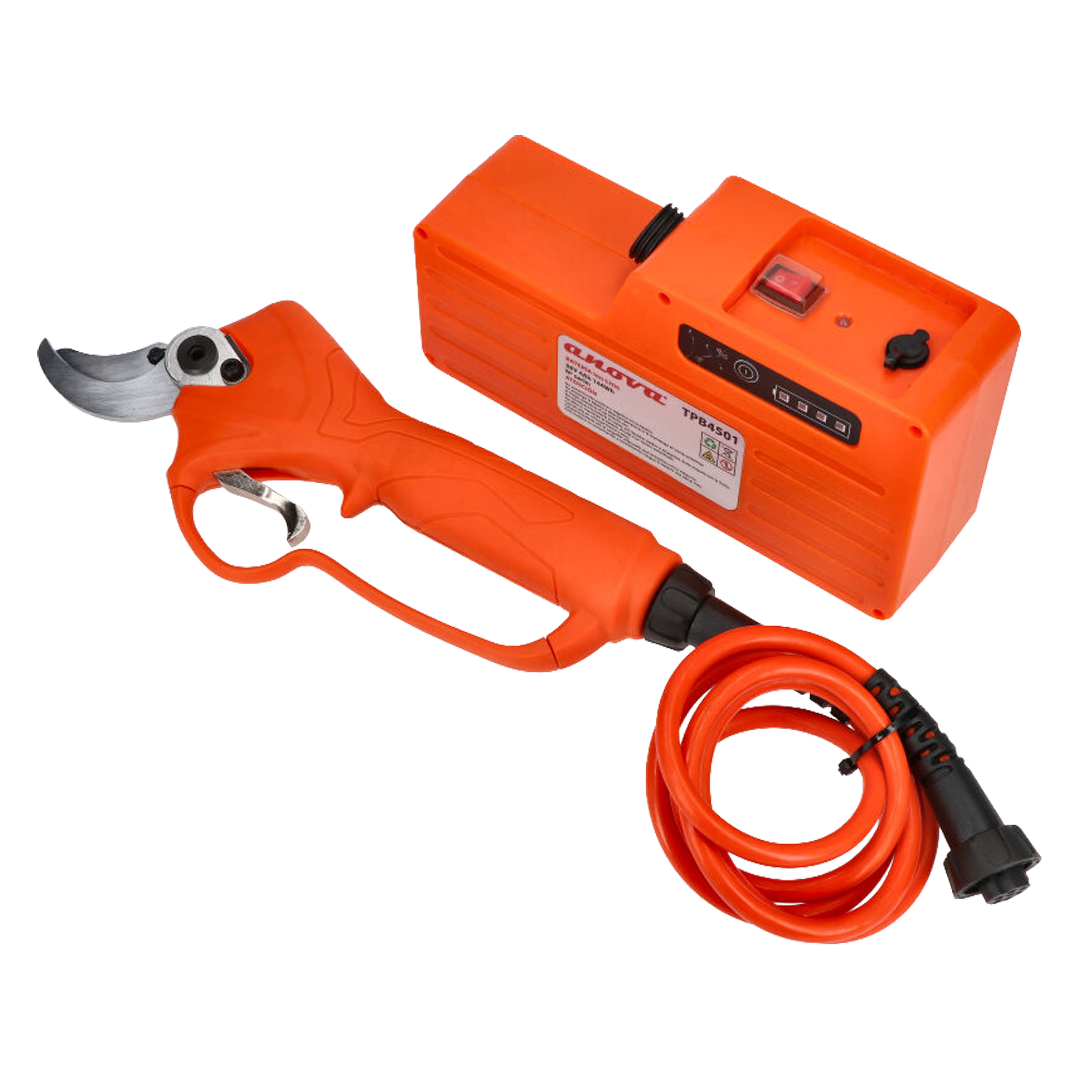 Batería de 36V 4Ah y arnés ergonómico de soporte para tijera de poda Anova.